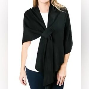 Top it Off Katie Black Knit Keyhole Wrap